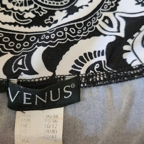 Venus Maxi Skirt B/W Paisley Small Fold over Waist BOHO Chic Y2K Fairy Festival - Picture 10 of 13